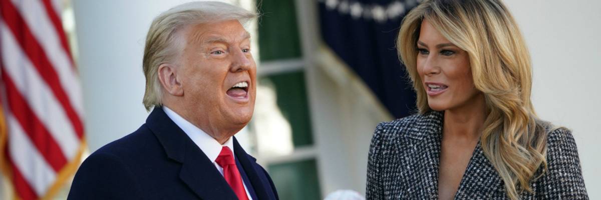 Trump with his wife, Melania