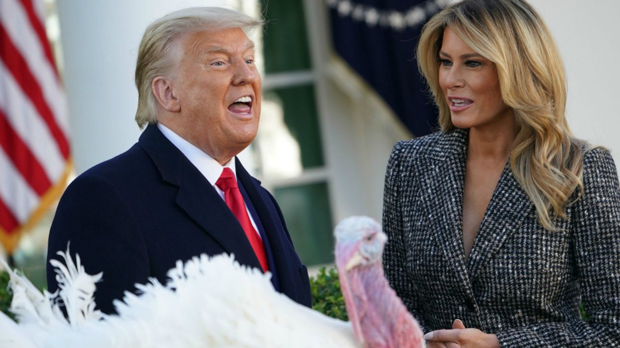 Trump with his wife, Melania