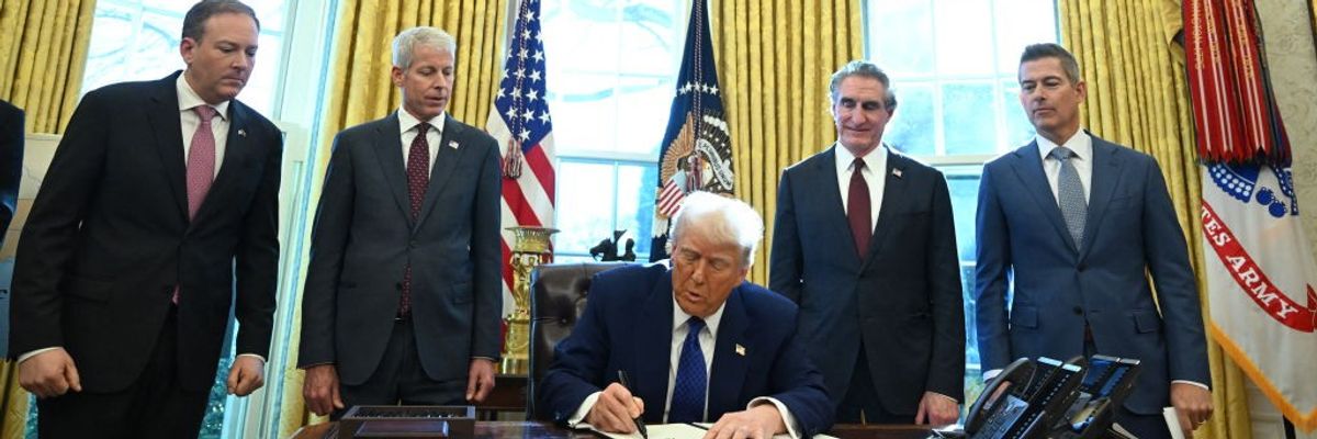 Trump, Zeldin, Wright, Burgum, and Duffy in the Oval Office