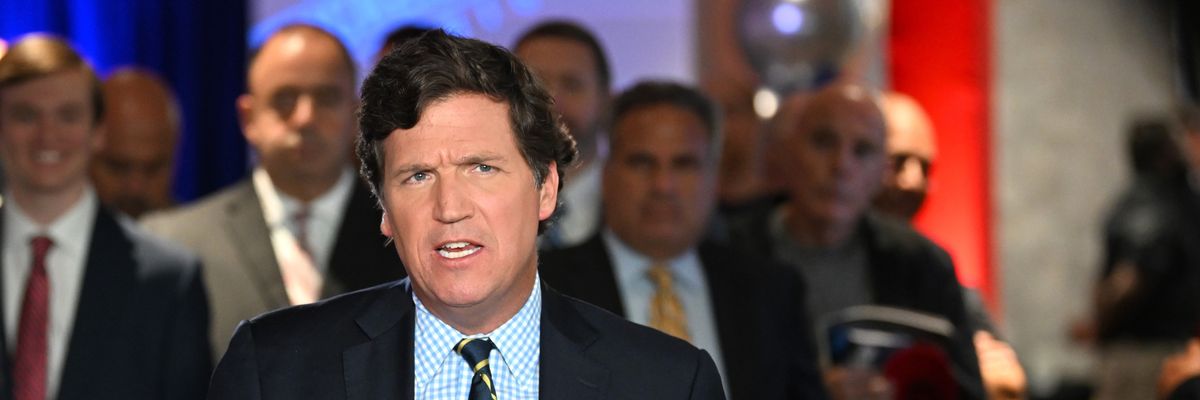 Tucker Carlson speaks during 2022 FOX Nation Patriot Awards