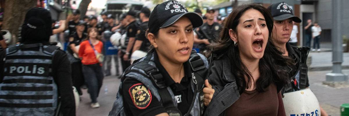 Turkish Police Detain LGBTQ Rights Protesters In Ankara, Turkey