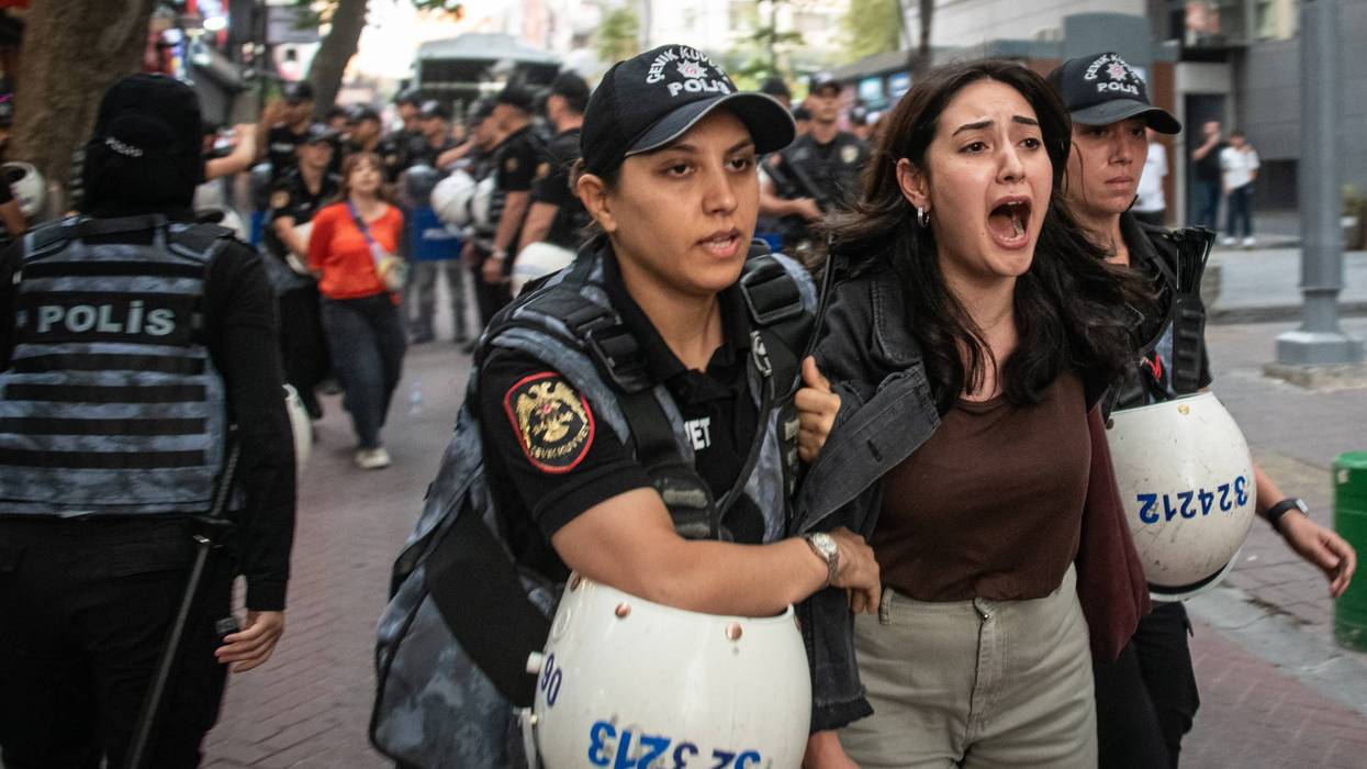 Turkish Police Detain LGBTQ Rights Protesters In Ankara, Turkey