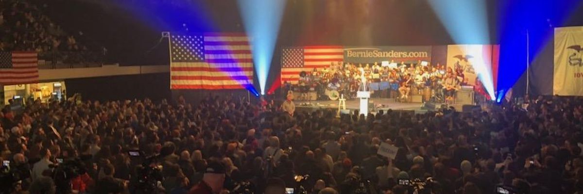 "I Can't Believe the Amount of People Here": As Over 3,000 Rally for Sanders, Influential Iowa Survey Shelved