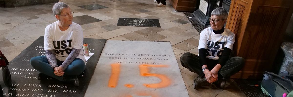 'I Believe He Would Approve': Charles Darwin's Grave Graffitied in Climate Protest