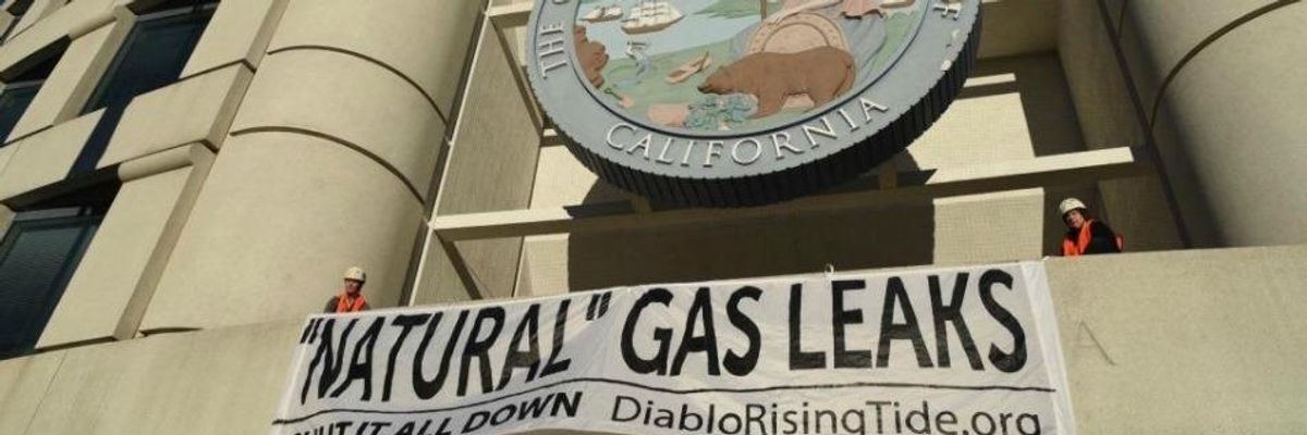 Calling for Ban on Dangerous Gas Storage, Residents Occupy State Regulatory Building