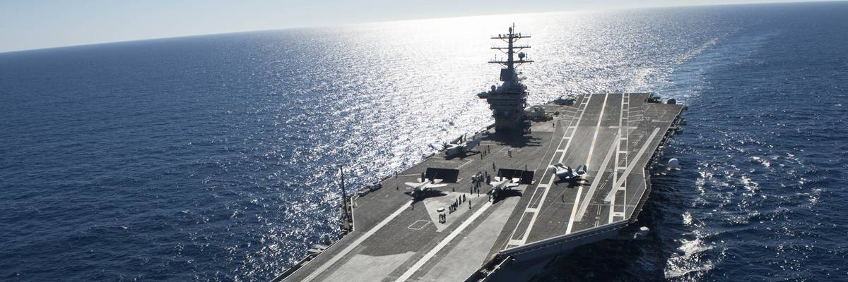 Two F-35C Lightning II carrier variant joint strike fighters conduct the first catapult launches aboard the aircraft carrier USS Nimitz (CVN 68).