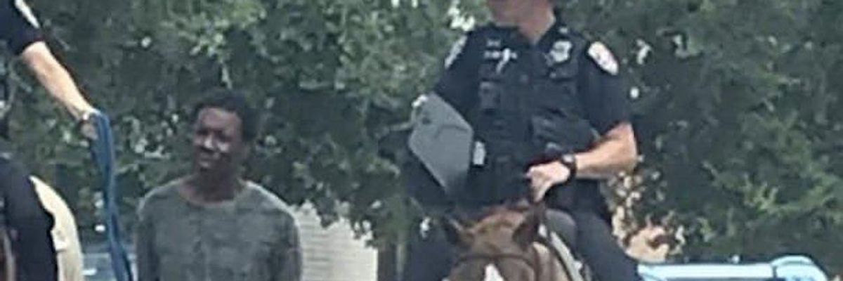 'Racism at Work': Texas Mounted Police Lead Handcuffed Black Man Through Streets on a Rope