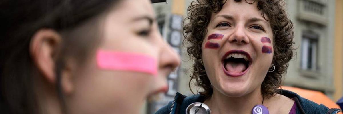 Women Across Switzerland Share in 'Mass Scream' to Denounce Wage Inequality and Domestic Violence