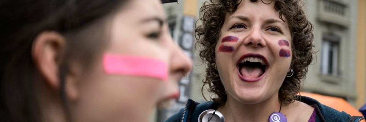 Women Across Switzerland Share in 'Mass Scream' to Denounce Wage Inequality and Domestic Violence