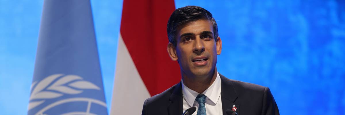 U.K. Prime Minister Rishi Sunak speaks at COP27