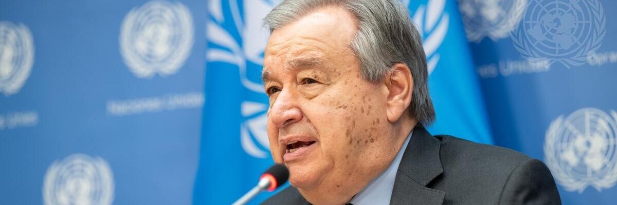U.N. Secretary-General António Guterres briefs reporters