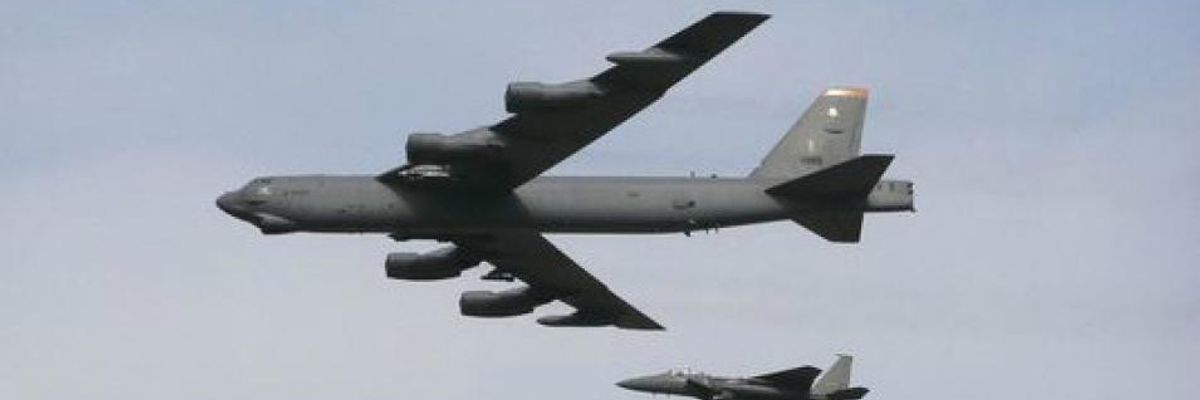 Escalating Cold War, US Flies B-52 Bomber Over South Korea