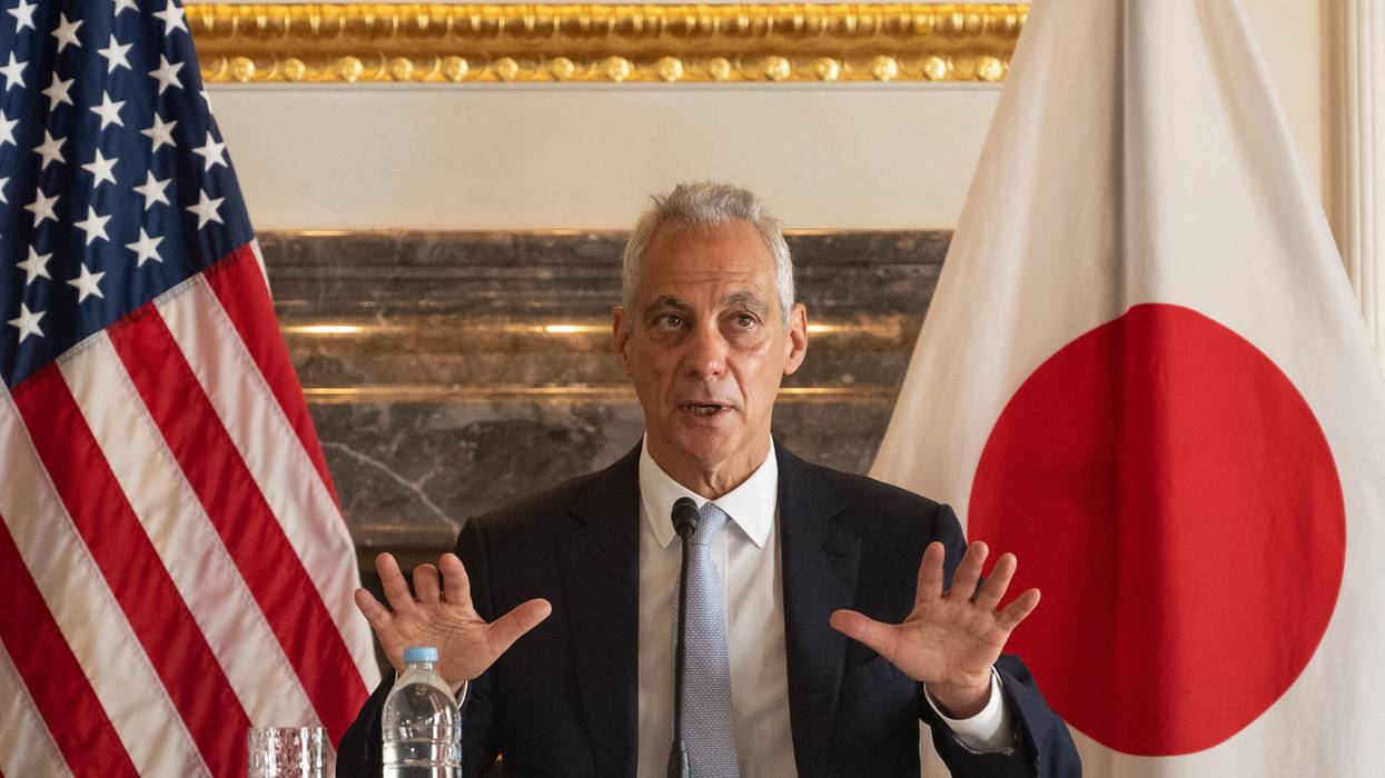 U.S. Ambassador to Japan Rahm Emanuel attends a press conference in Tokyo