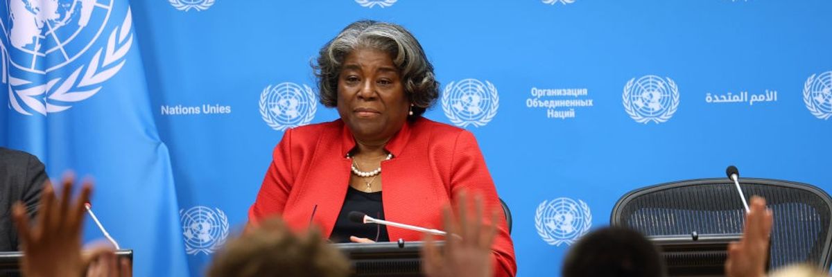 U.S. Ambassador To The United Nations Linda Thomas-Greenfield Holds Press Briefing
