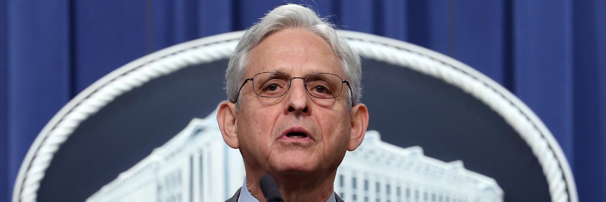 U.S. Attorney General Merrick Garland speaks at a press conference