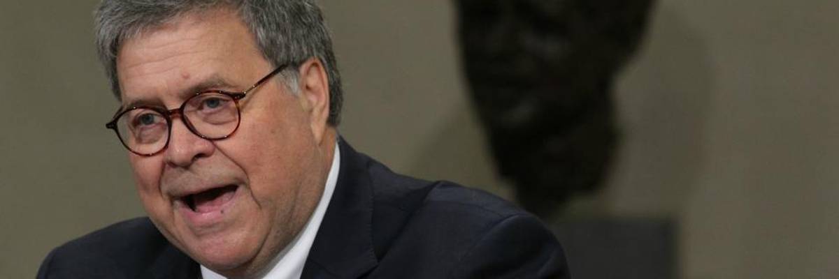 Barr Blasted by Rights Advocates for 'Absolutely Despicable' Speech Slamming 'Anti-Law Enforcement DAs'