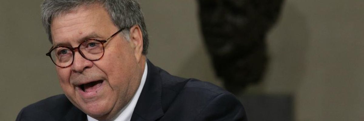 Barr Blasted by Rights Advocates for 'Absolutely Despicable' Speech Slamming 'Anti-Law Enforcement DAs'