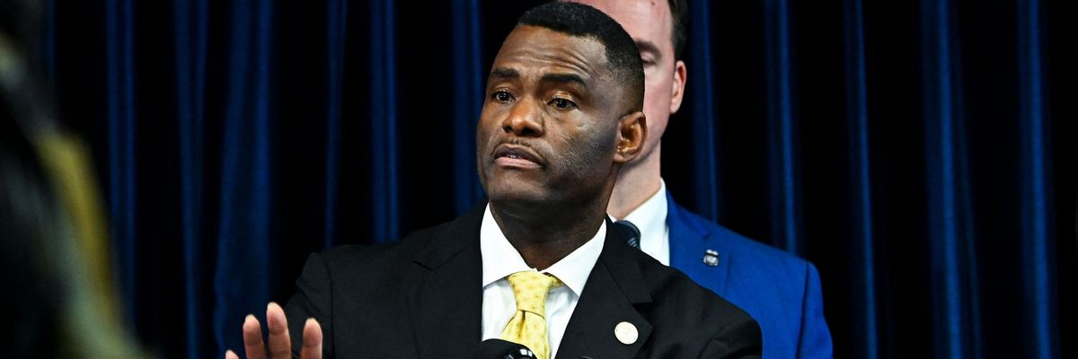 U.S Attorney Markenzy Lapointe speaks at news conference