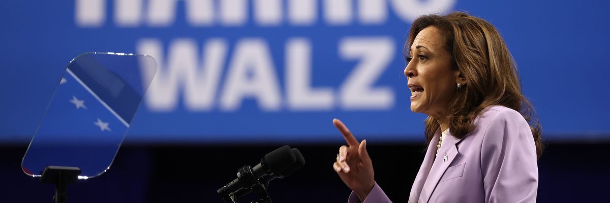 U.S. Democratic presidential candidate and Vice President Kamala Harris