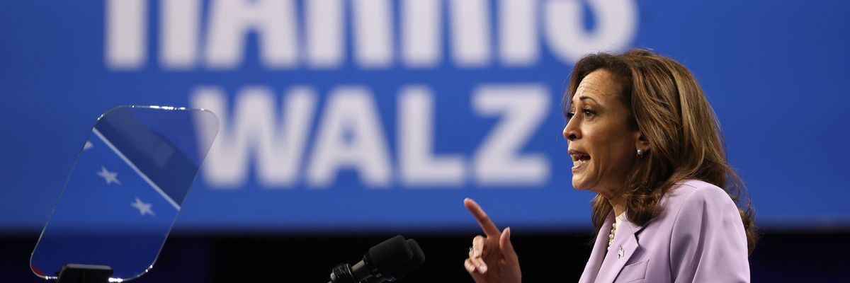 U.S. Democratic presidential candidate and Vice President Kamala Harris