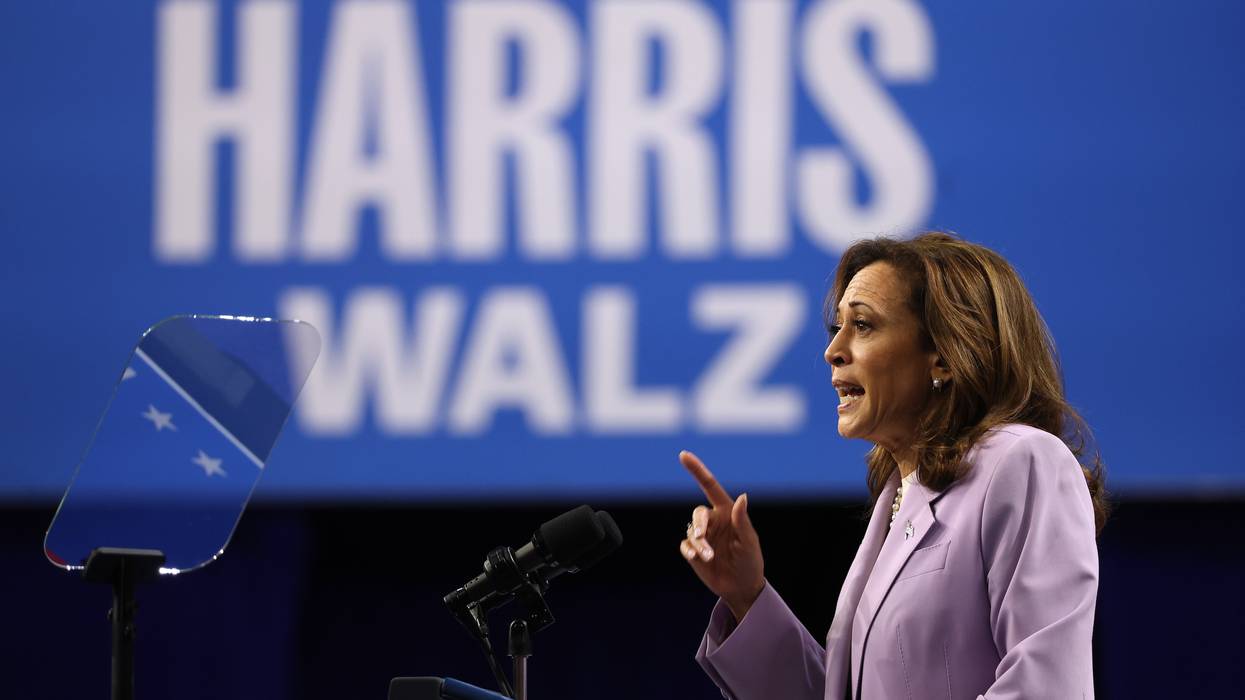 U.S. Democratic presidential candidate and Vice President Kamala Harris