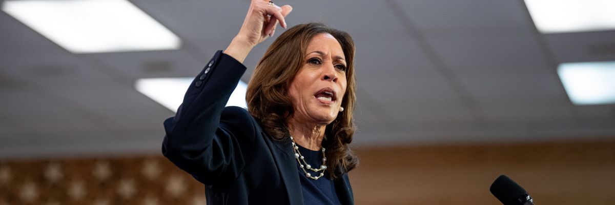 U.S. Democratic presidential candidate and Vice President Kamala Harris