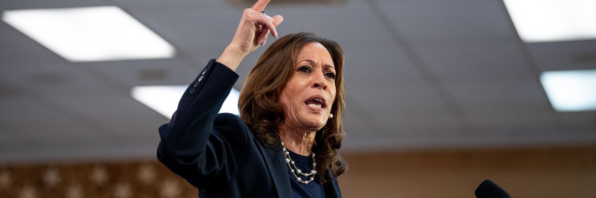U.S. Democratic presidential candidate and Vice President Kamala Harris