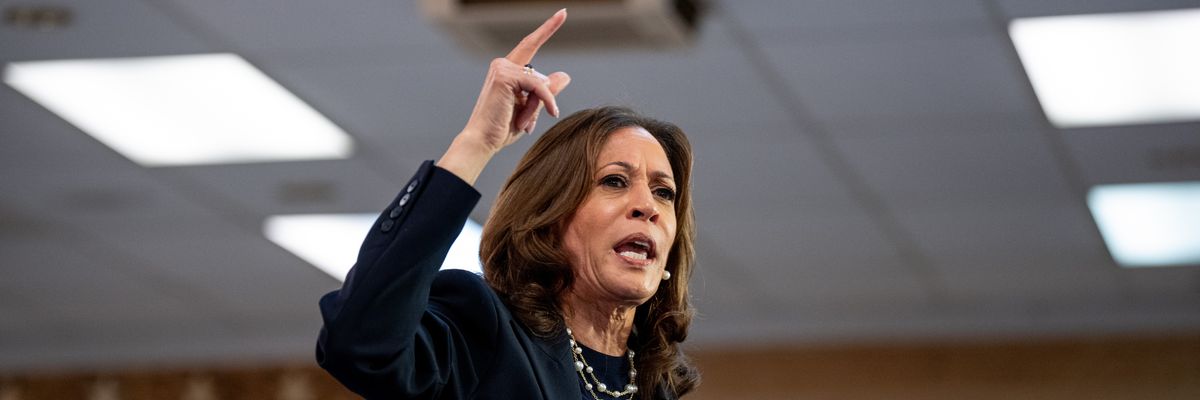 U.S. Democratic presidential candidate and Vice President Kamala Harris