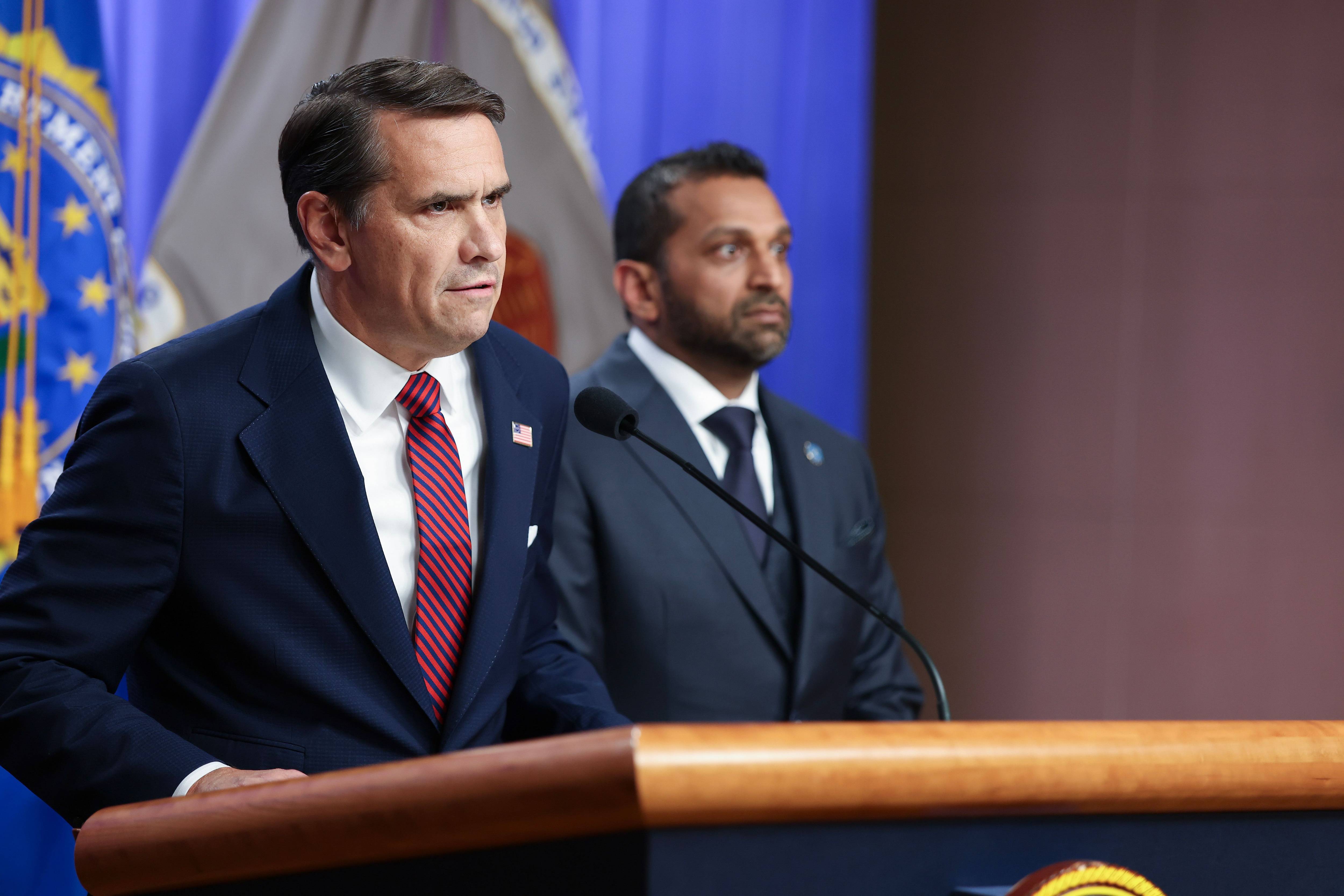 U.S. Department Of Justice Holds A Press Conference On Tuesday Afternoon