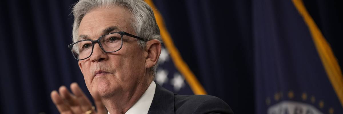 U.S. Federal Reserve Board Chair Jerome Powell speaks during a news conference