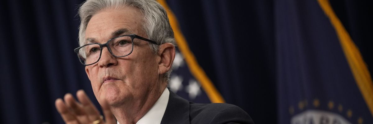 U.S. Federal Reserve Board Chair Jerome Powell speaks during a news conference