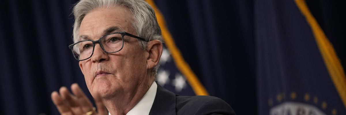 U.S. Federal Reserve Board Chair Jerome Powell speaks during a news conference 