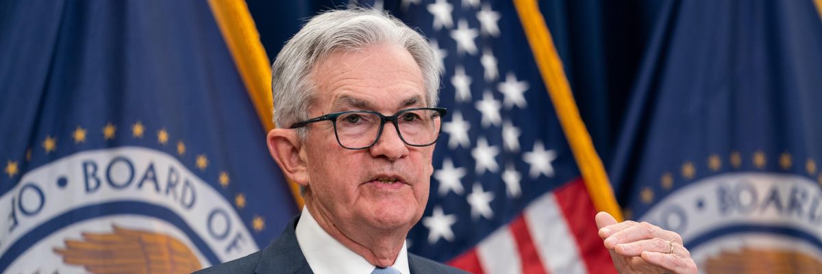 U.S. Federal Reserve Chair Jerome Powell attends a press conference