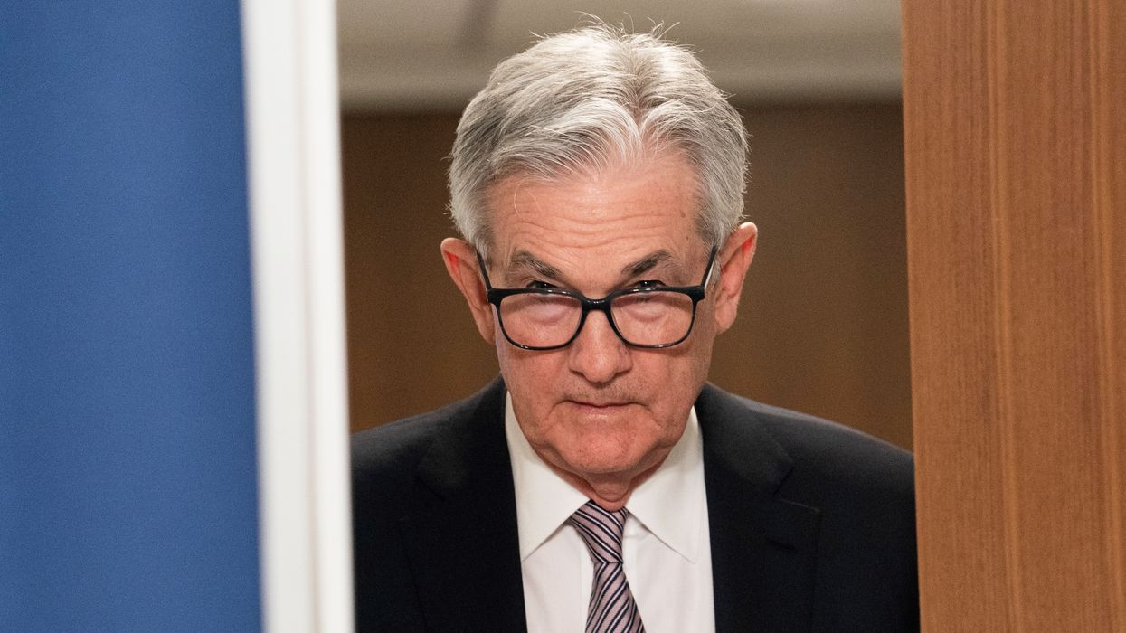 U.S. Federal Reserve Chair Jerome Powell attends a press conference