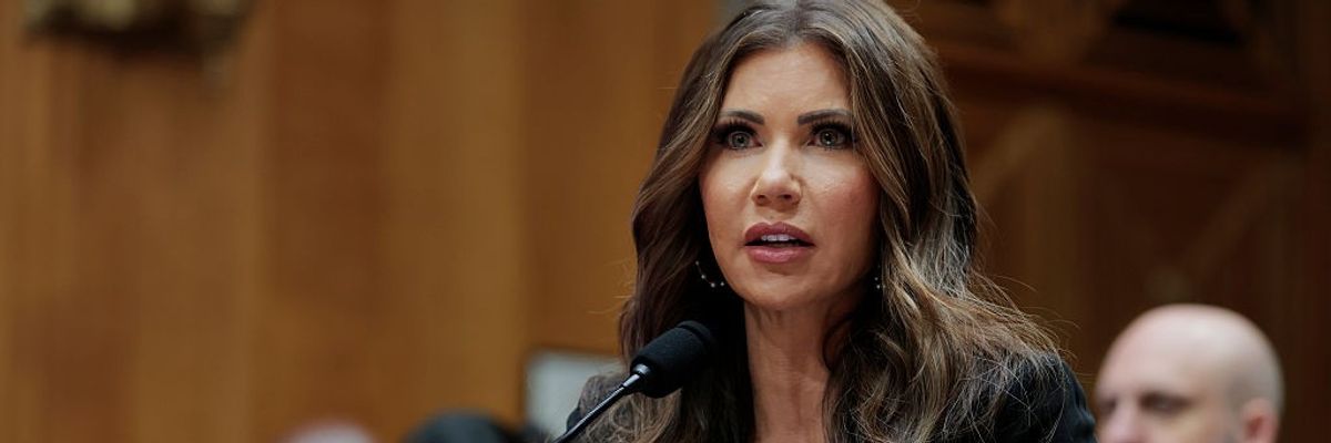 U.S. Homeland Security Secretary Kristi Noem appears before a Senate committee