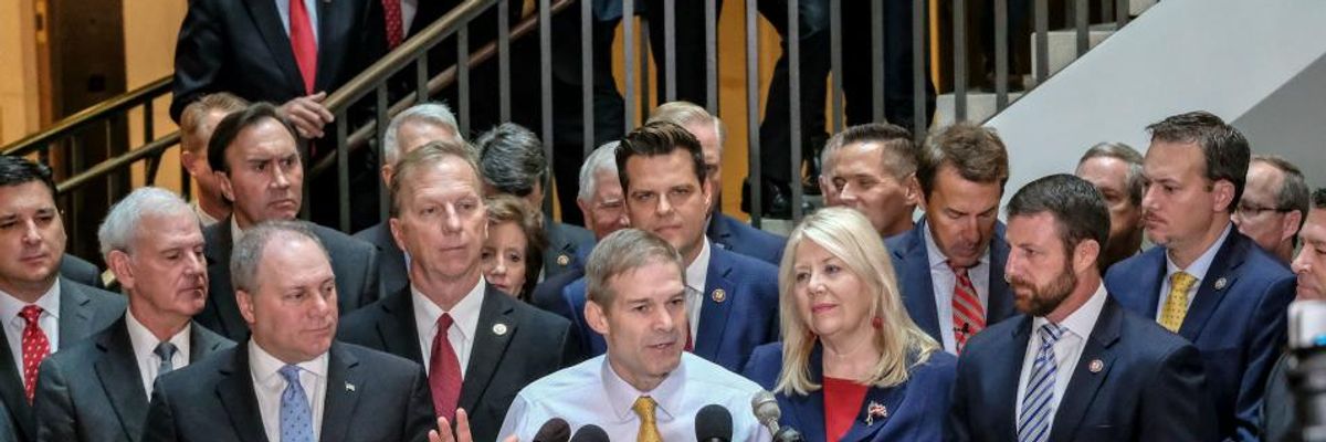 'Physically Obstructing Justice,' Dozens of Republicans Storm Closed-Door Impeachment Hearing