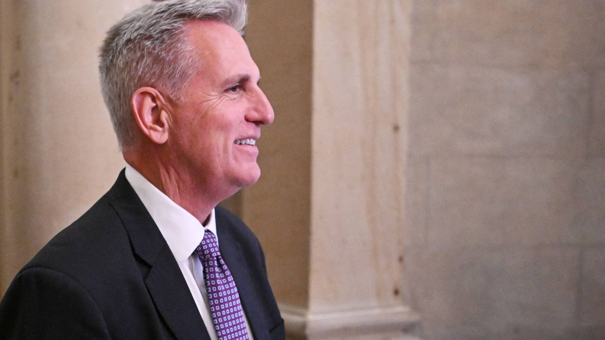 U.S. House Speaker Kevin McCarthy (R-Calif.) walks out of his office at the U.S. Capitol in Washington, D.C., on May 22, 2023.