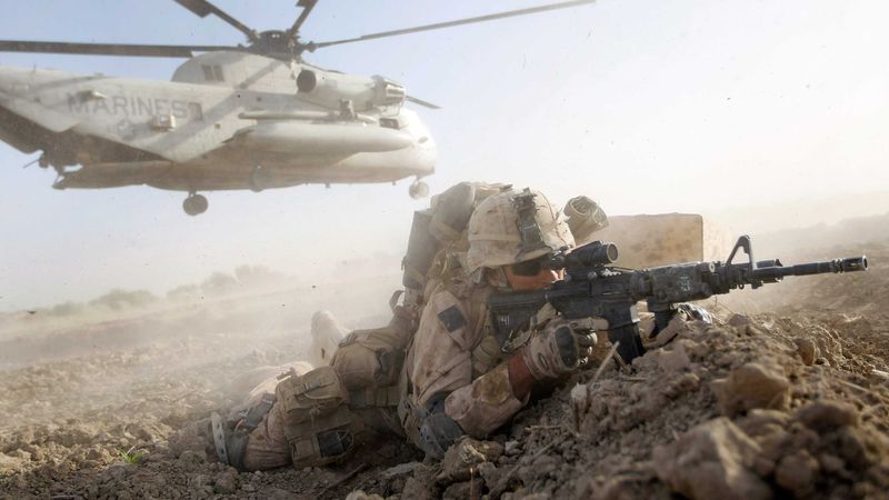 U.S. Marines Continue Suppression Of Insurgents