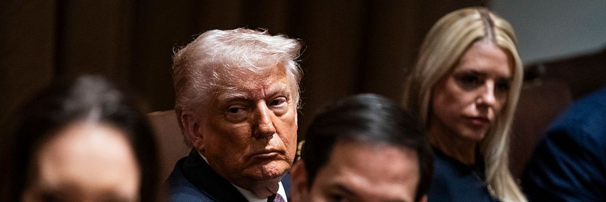 U.S. President Donald Trump and Attorney General Pam Bondi