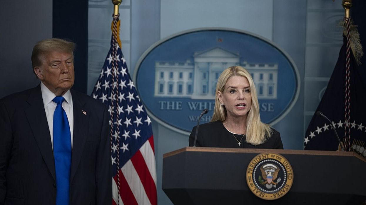 U.S. President Donald Trump and Attorney General Pam Bondi