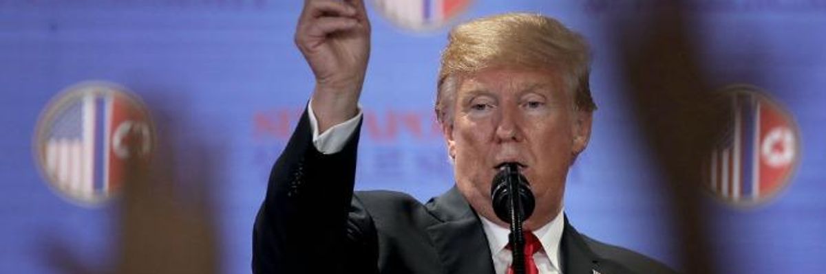 After Bragging About Vanquished North Korean Threat, Trump Declares Nation's "Biggest Enemy" Is Journalism He Doesn't Like