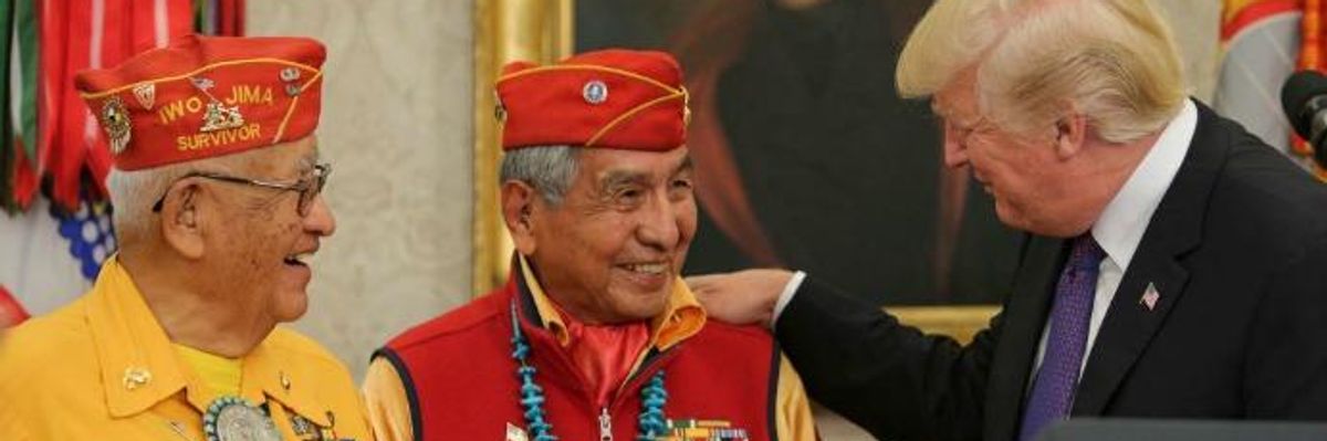 Trump Uses 'Disgustingly Racist' Pocahontas Slur at Event Honoring Native Americans