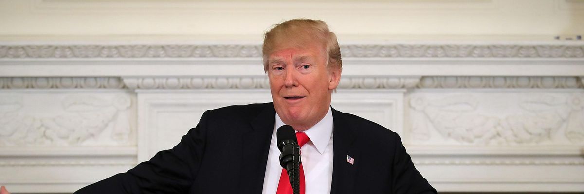 Trump (aka Cadet Bone Spurs) Brags: "I'd Run in There Even If I Didn't Have Weapon"