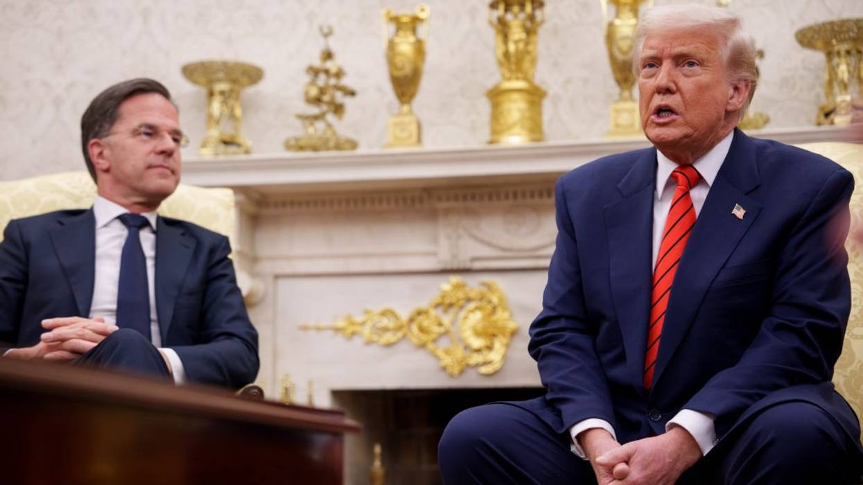 U.S. President Donald Trump meets with NATO Secretary General Mark Rutte in the White House