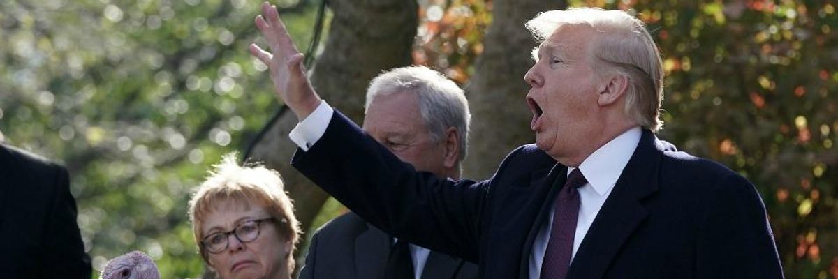 "It's a Mean & Nasty World Out There," Declares Trump in Defense of Khashoggi Murder. "Happy Thanksgiving to All!"