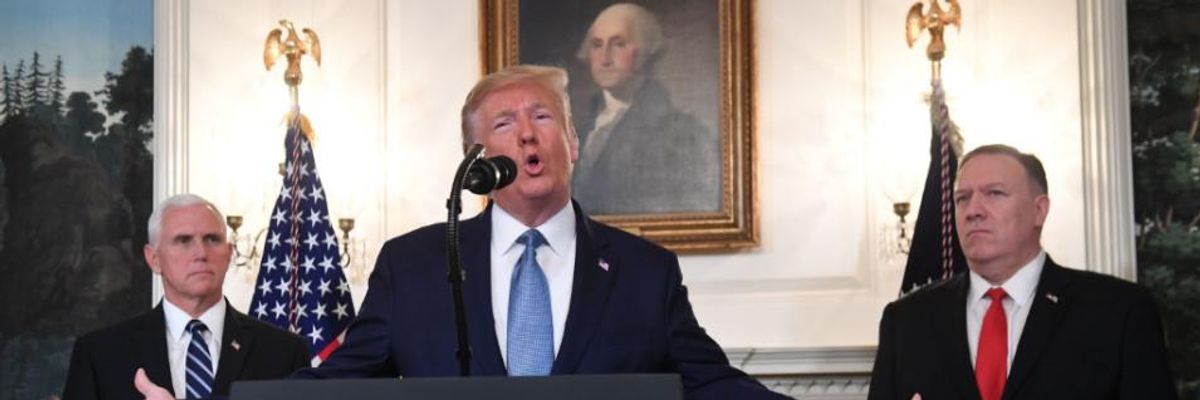 Defeated Trump 'Has No Authorization for a New War,' Critics Say Amid Reports He Wanted Military Strike Options for Iran