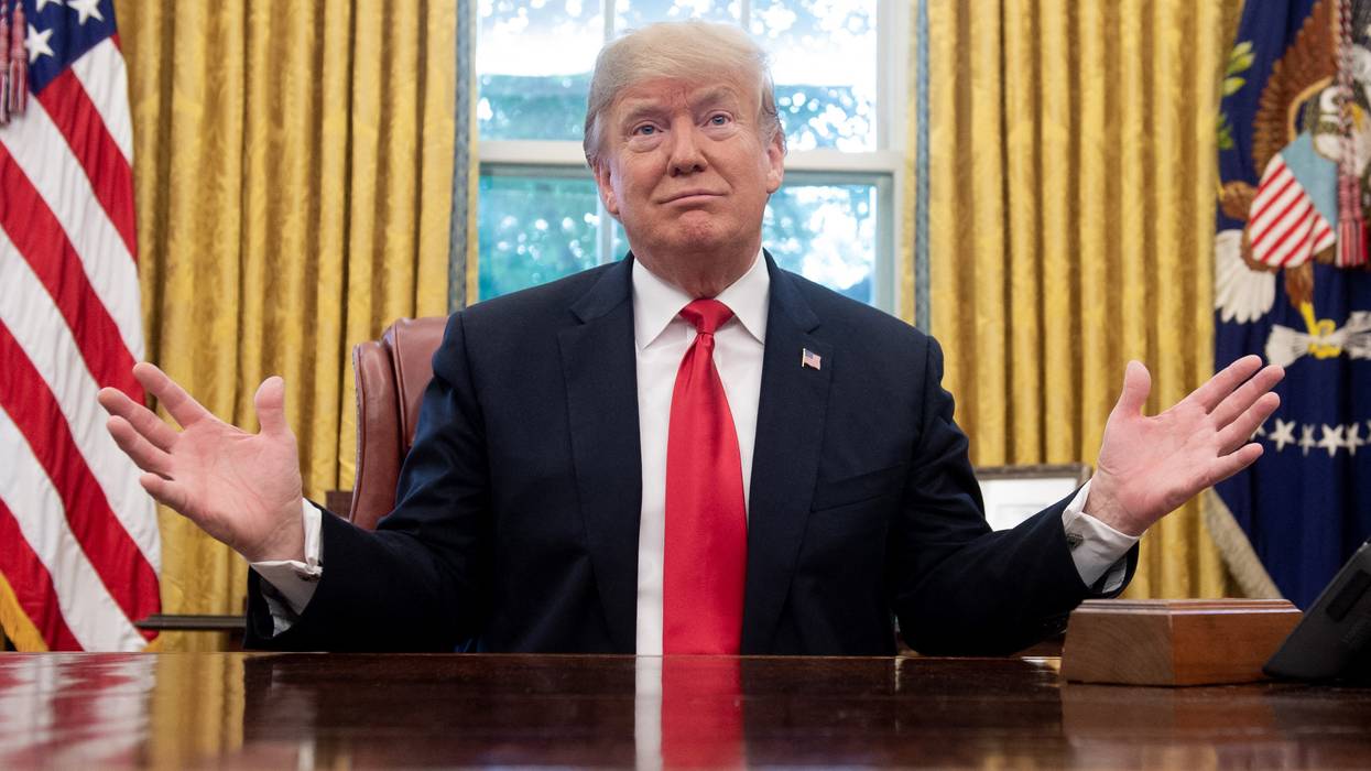 U.S. President Donald Trump speaks in the Oval Office of the White House in Washington, D.C. on October 10, 2018.