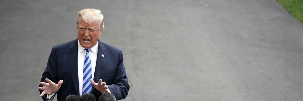 Trump Said Some Stuff About Rudy Giuliani, Stormy Daniels, How Great Everything Is, and "Witch Hunts"