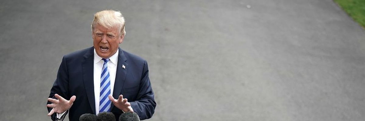 Trump Said Some Stuff About Rudy Giuliani, Stormy Daniels, How Great Everything Is, and "Witch Hunts"