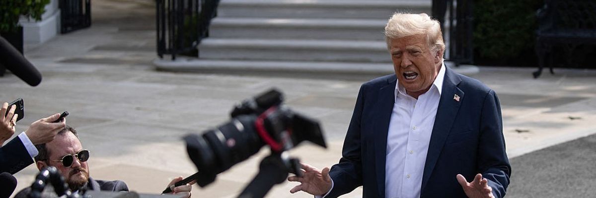 'Only a Very Evil Person Would Ask:' Trump Flips Out After Reporter Questions Texas Flood Alert System